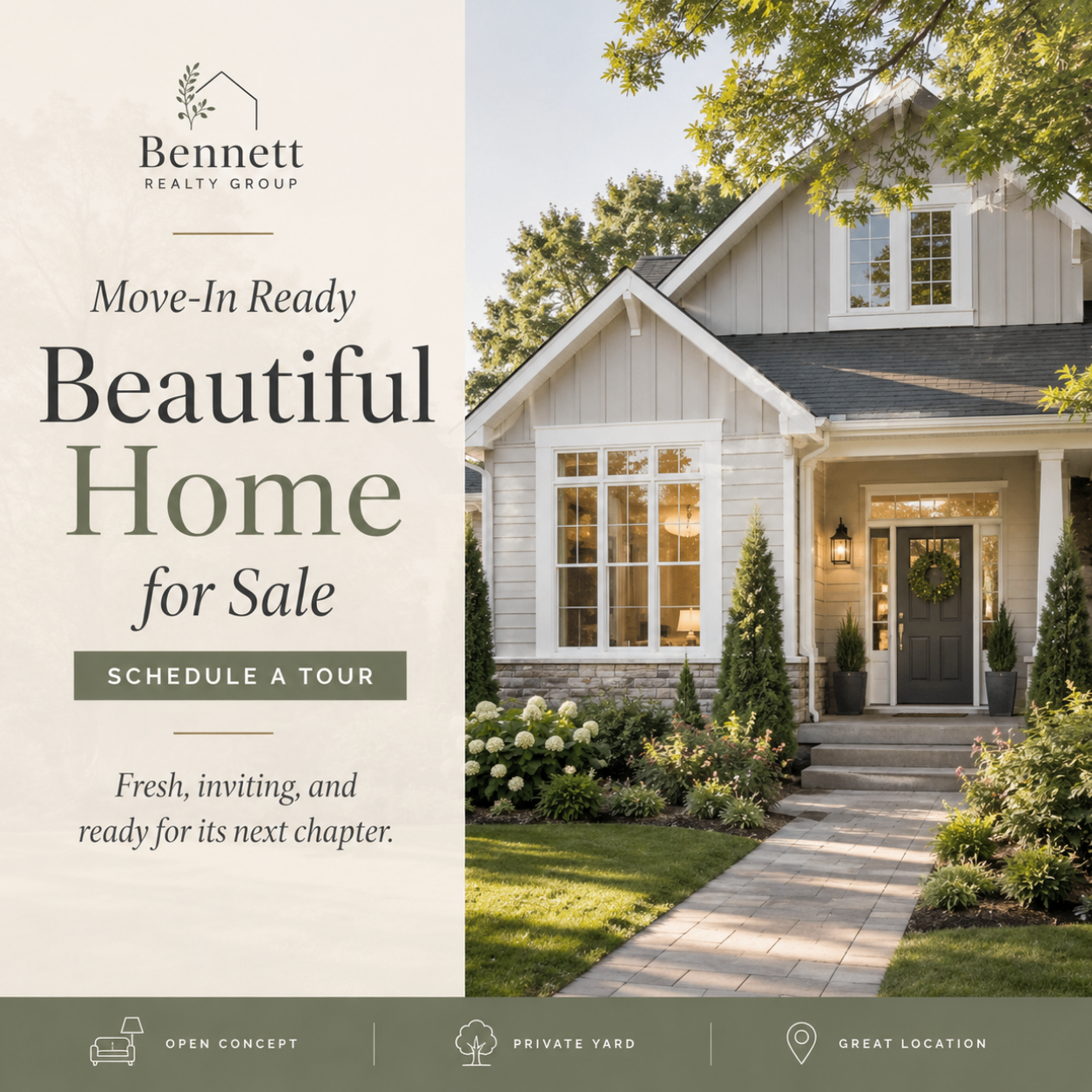 Move-In Ready: Beautiful Home For Sale sample social post